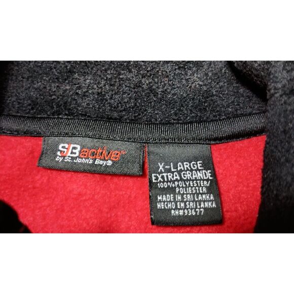 ST. JOHN'S BAY: SB Active Red 1/4" Zip Fleece Pullover, Women Size XL - Picture 6 of 6